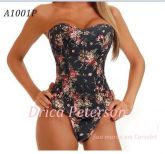 A1001P - CORSELT FLOWER BLACK.Tam - P