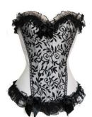 A1032PB- CORSELET BLACK AND WHITE