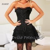 D1005P-CORSELET DRESS NIGHT BLACK-